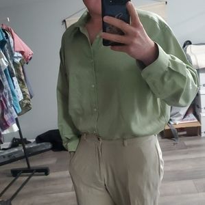 Crazy Horse, a Claiborne company light green dress shirt.